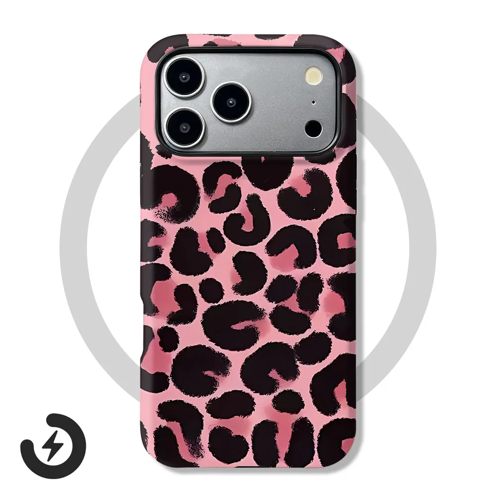 Magnetic Retro Leopard Print 2-in-1 Film Shell Phone Case