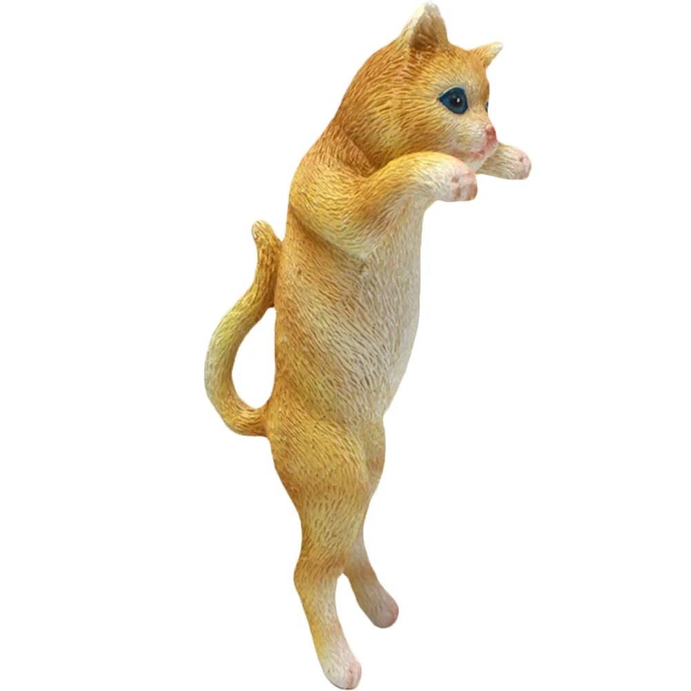 

Lie down Kitten Decoration Lower Pot Outdoor Statues Ornaments Plant Hanger Cat Figurine Lifelike Resin Office Mini Vases