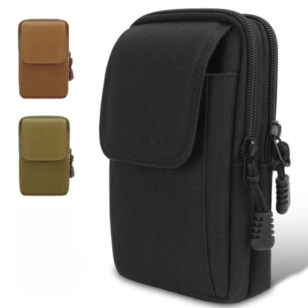 Simple Solid Color Tactical Waist Pack, Outdoor Sports Lightweight Phone Pouch, Small Outdoor Travel EDC Pouch Phone Waist Bag