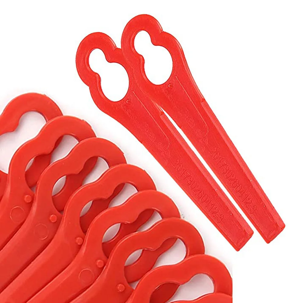 50Pcs Plastic Blades For KULLER OZITO Grass Trimmer Lawn Mower Brush Cutter Head Blade Garden Electric Brushcutter Spare Parts