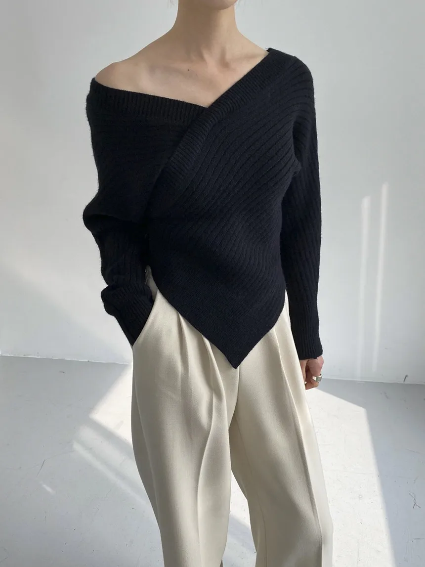 HziriP Turtleneck Sweaters Women Pullovers 2022 New OL Fashion Vintage Off Shoulder Solid All-match Daily Basic Knitwear Tops cropped sweater