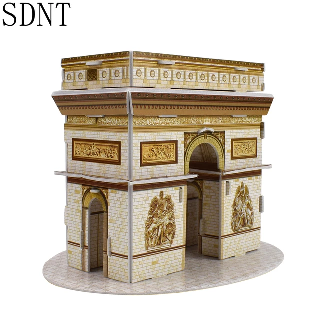 3d Puzzle Paper Building Model Toys For Kids Diy Arc De Triomphe