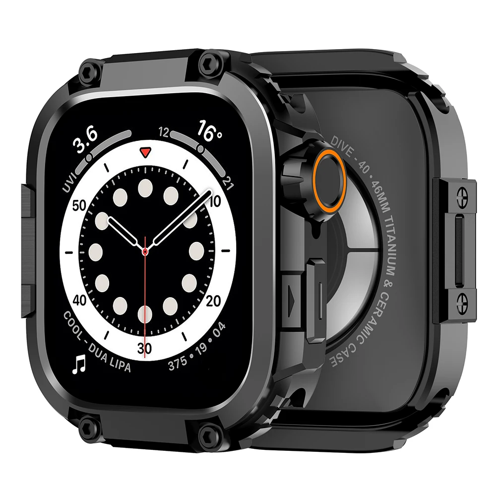 Premium Alloy Bumper Protector Frame for Smartwatch - Metal + PC Protective Cover Accessory