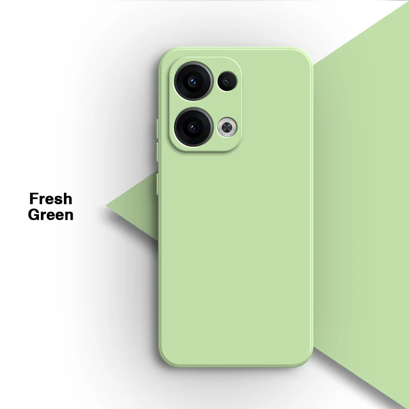 Premium Soft Square Liquid Silicone Candy Case Cover - High Quality Simple Mobile Back Shell