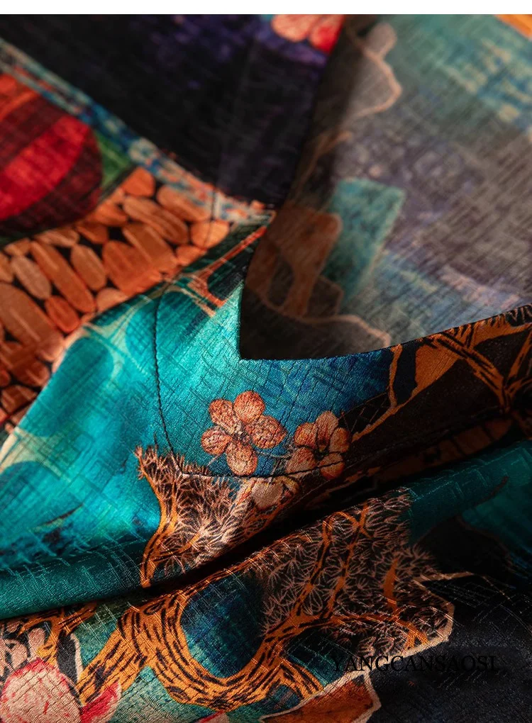 Silk 刺し子 リバーシブル スカーフ Silk 刺し子 リバーシブル スカーフ