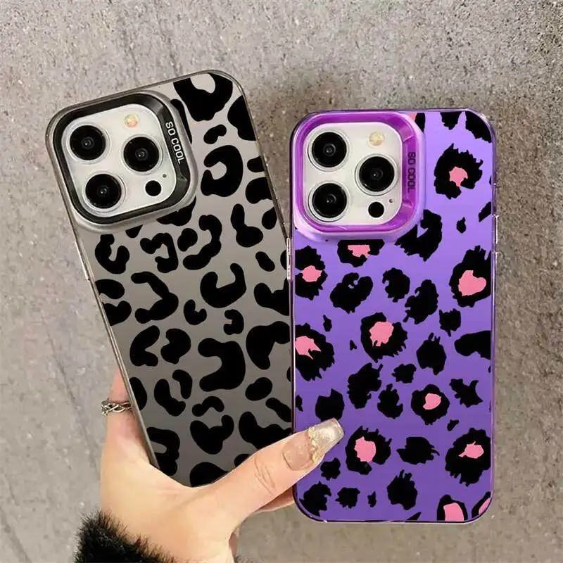 Vintage Leopard Print Phone Case - Stylish Protective Cover