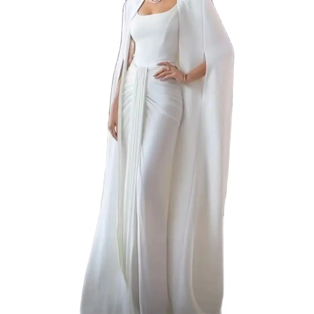 

Elegant Ivory Evening Dresses for Women Satin Floor-Length Mermaid Prom Party Wedding Gala Dance Dress Special Events 2024