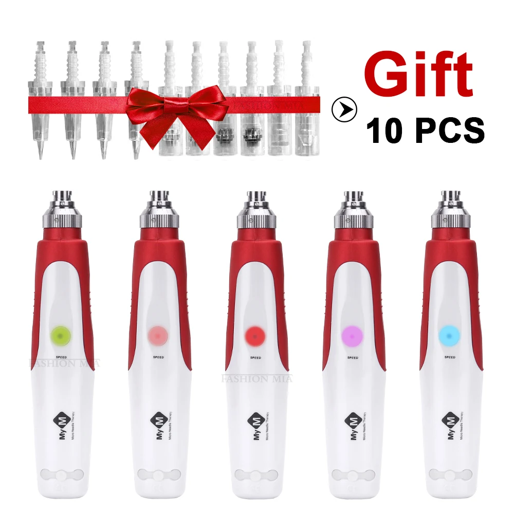 Professionale Elettrico Dr. Pen Mym Con Cartucce Da 10 Pezzi Mesoterapia Terapia Auto Derma Microneedling Pen Per Bb Glow Skin Care