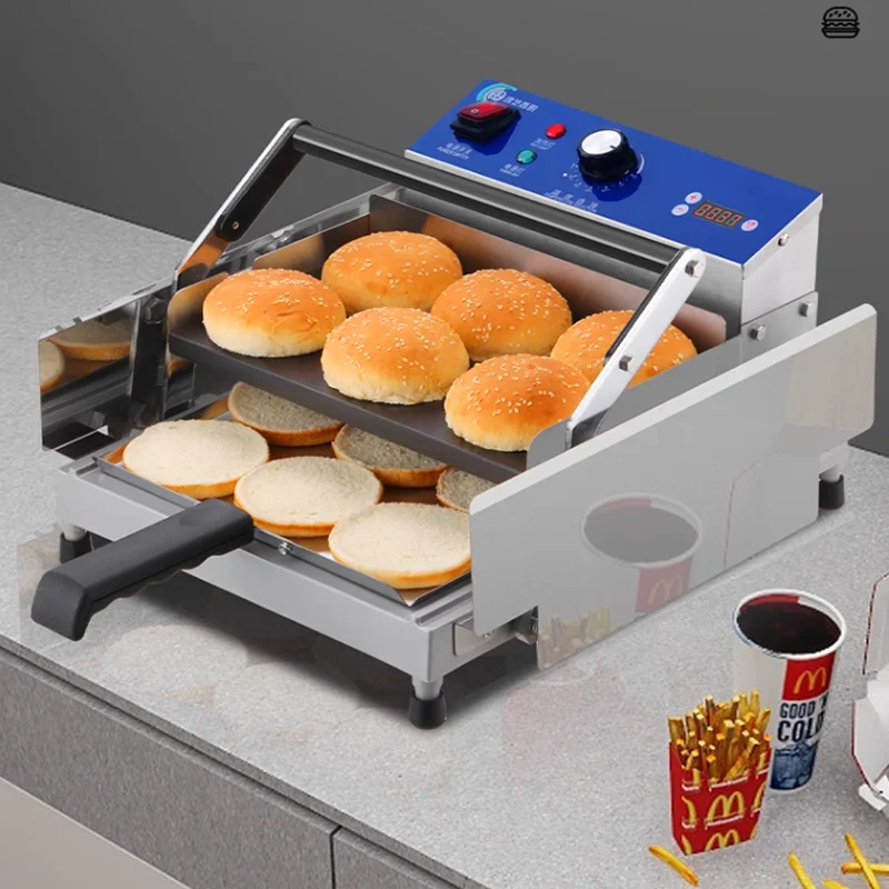 Hamburger Machine Commercial Small Fully Automatic Baking Machine Bread Embryo Heating Furnace Fried Chicken Burger Shop Equipme