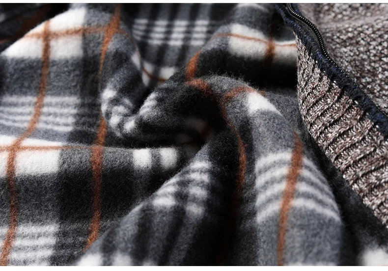 Herbst Winter Warmer Cardigan Herren Fleece-Pullover Jacken mit Reißverschluss Slim Fit Luxusmarke Gestrickter Pullover Mantel American Jersey 2029 – Detail 5