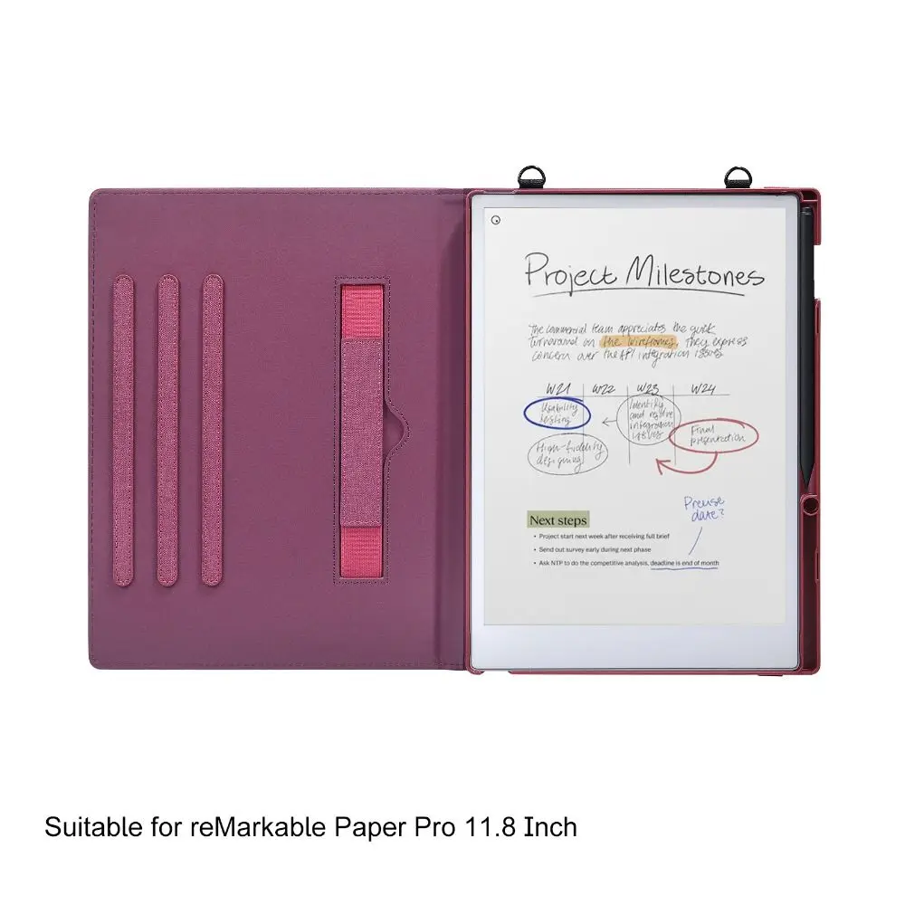 new Auto Wake/Sleep 11.8 Inch E-Reader Stand Case with Shoulder Strap Multi-angles Folio Funda Rotatable to reMarkable Paper Pro