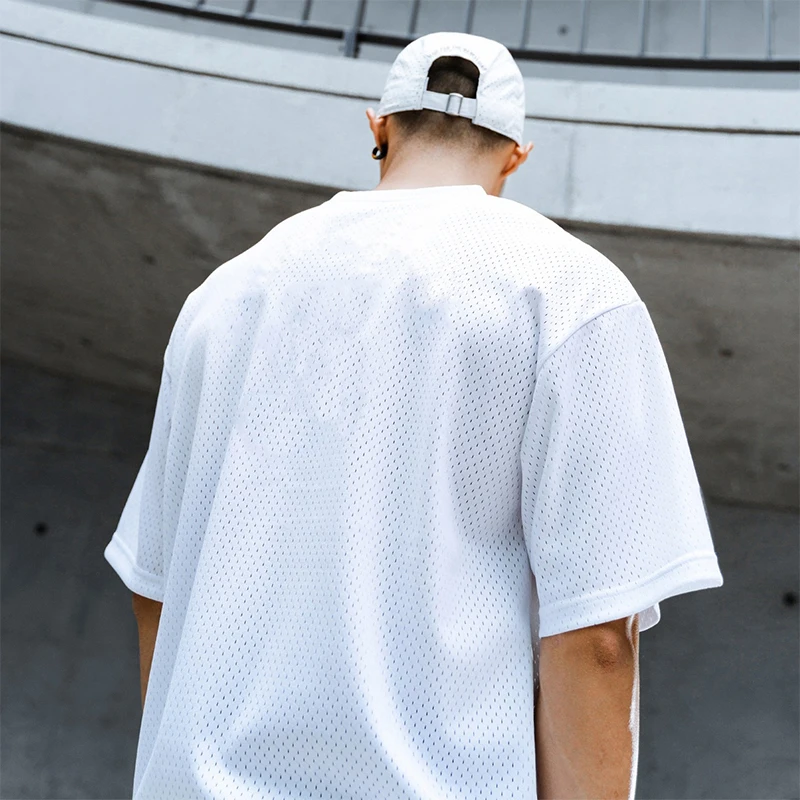Change Never Look Back Print Oversized T-Shirt Gym Bodybuilding Muscle Short Sleeve Tops Mens Sport Fitness Mesh Quick Dry Shirt