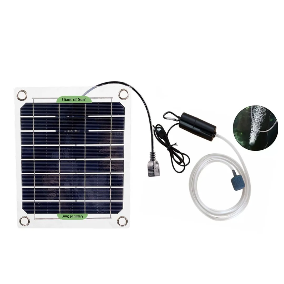 

1 Set High Quality Silent Solar Aquarium Water Pond Fish Tank Outdoor Pool Aerator Oxygen Air Pump 175*215mm Home Improvement