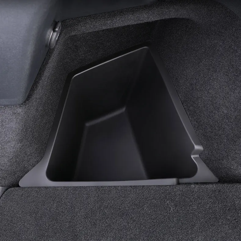Car Trunk Organizer Trunk Organizer Trunk Storage Holder Car Interior Organizer Trunk Side Storage Bins For Tesla Model Y-Shanghai Cargo Compartment TPE Box Organizer Boot Bucket With Lids