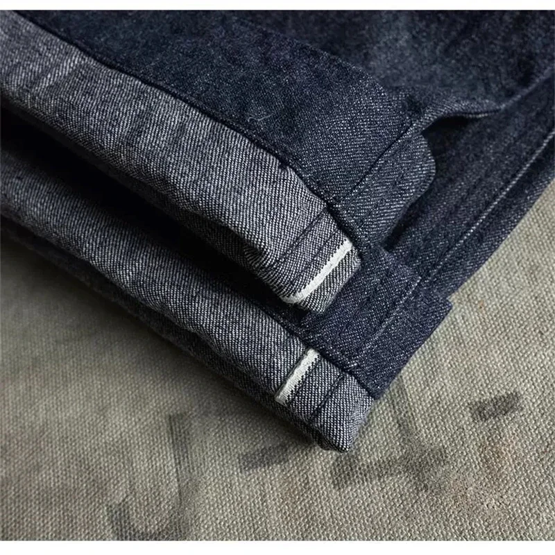 Rugged Bronson 40s USN Selvedge celana kerja Denim Jeans pria kaki