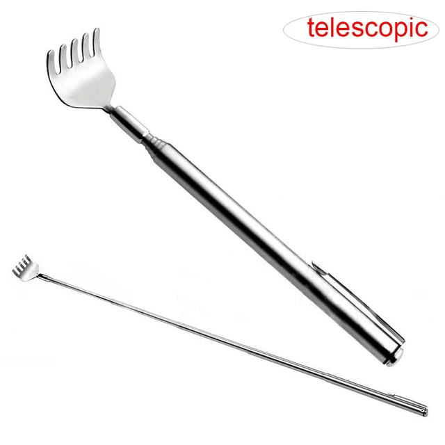 Telescopic Back Scratcher and Massager with Extendable Itching Relief