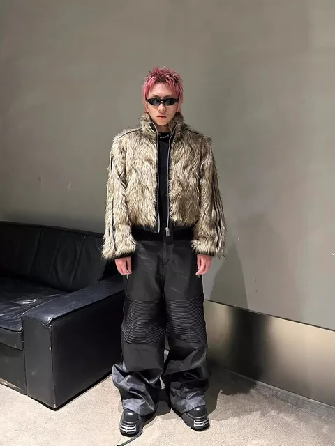 Men's Reversible Faux Fur Coat 2