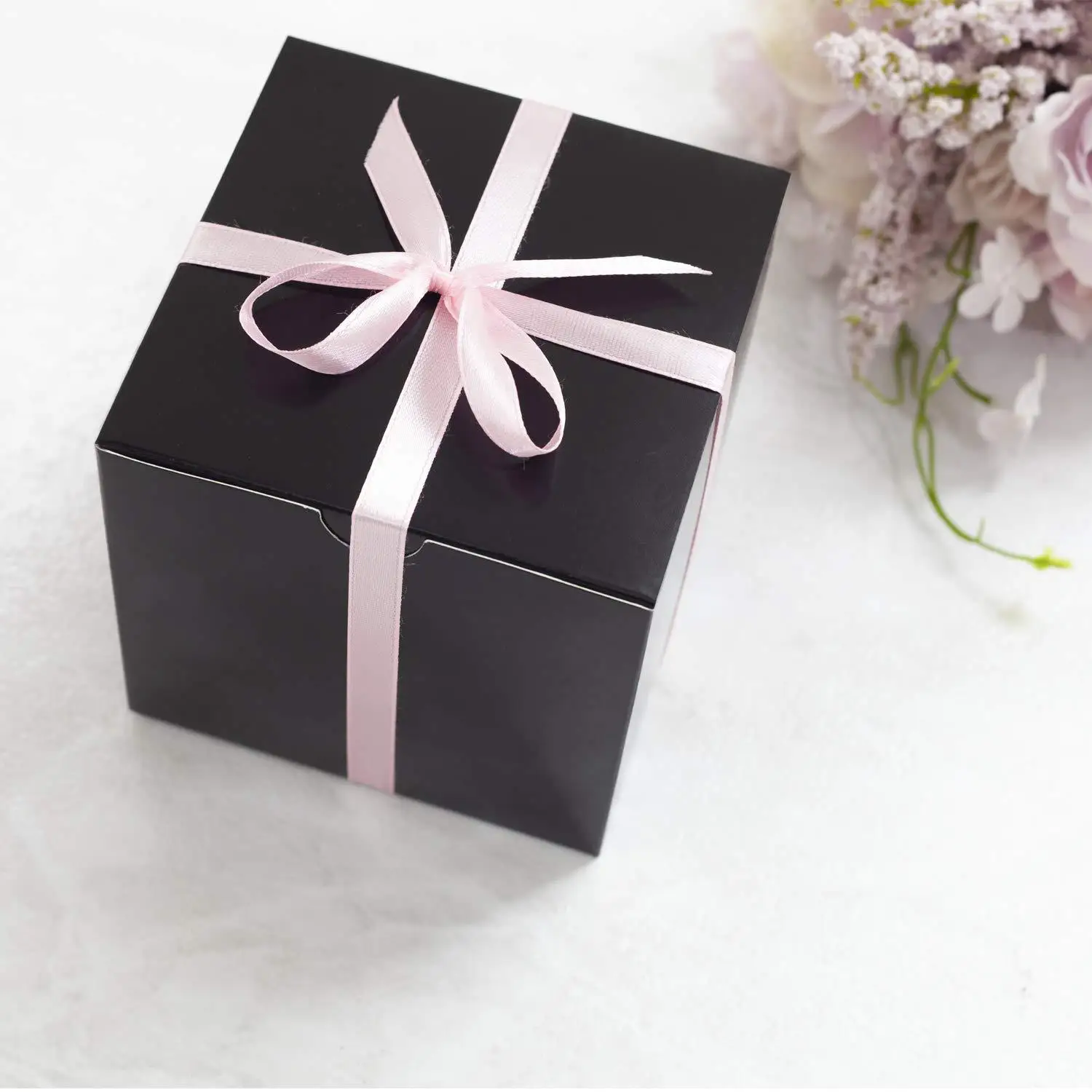 Y YOMA Caja de regalo grande de 12 pulgadas con tapa y cinta dorada, caja  de regalo elegante de cartón para regalos, caja de regalo, ideal para