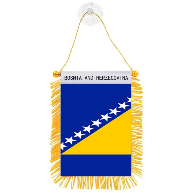 Car Window Decoration Stain Bunting Pennant Bosnia and Herzegovina Flags