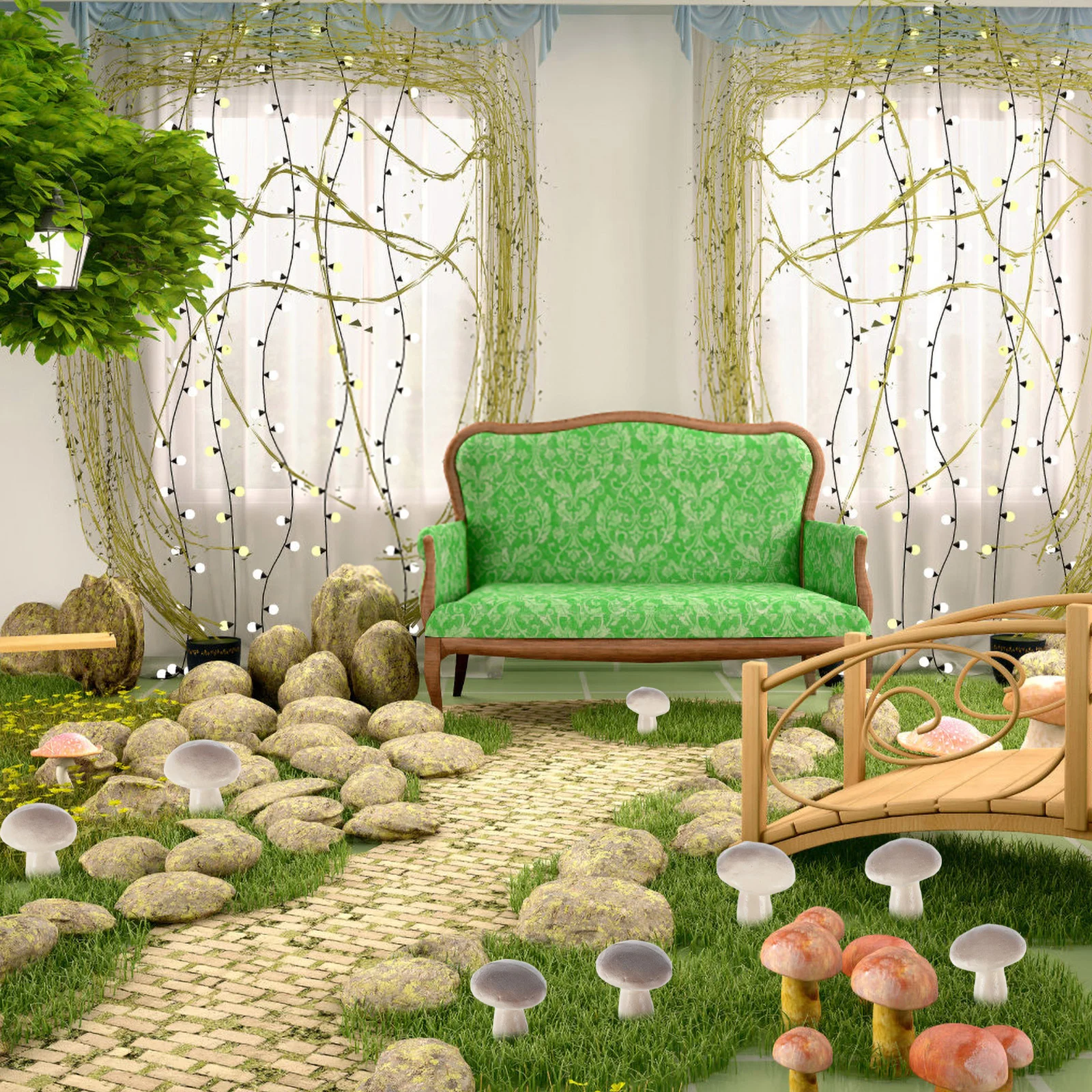 

100pcs Micro Landscape Mushroom Decorations Micro Foams Mushrooms Simulation Mushrooms