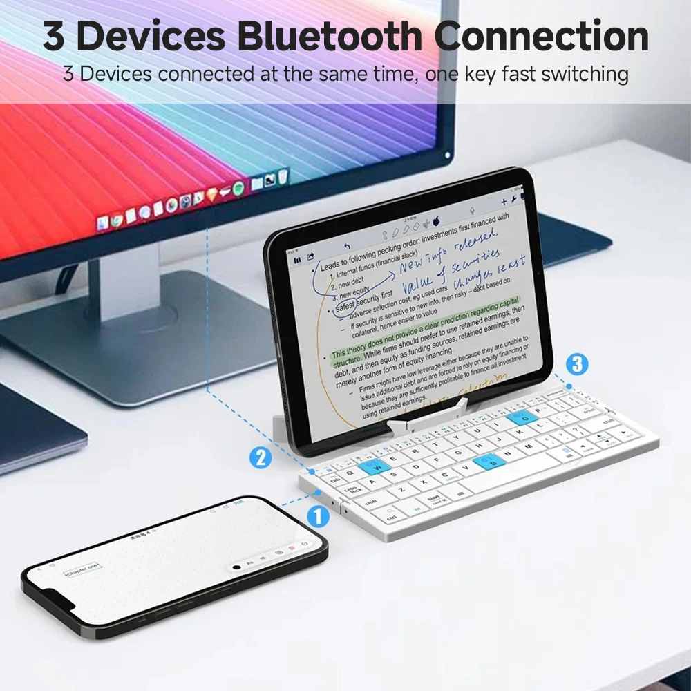 Folding Mini Wireless Keyboard Three Bluetooth Stand Tablet Phone Laptop Bluetooth Keyboard Android IOS Windows wireless mechanical keyboard,bluetooth keyboard,wireless keyboard mouse set