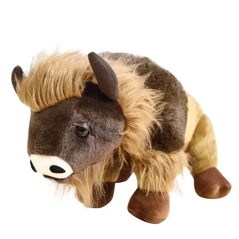 Creative Small Simulated Bison Doll Children's Rag Doll Activity Small Gift Plush Toy Calf Buffalo Yak Doll Chair Cushion 5