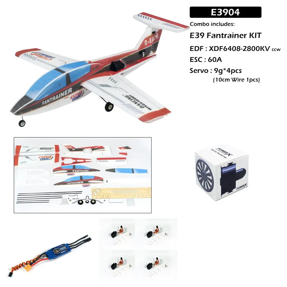 DANCING WINGS HOBBY　 Fantrainer E39 キット DW Hobby E39 Fantrainer Electric Foam Airplane Combo Kit