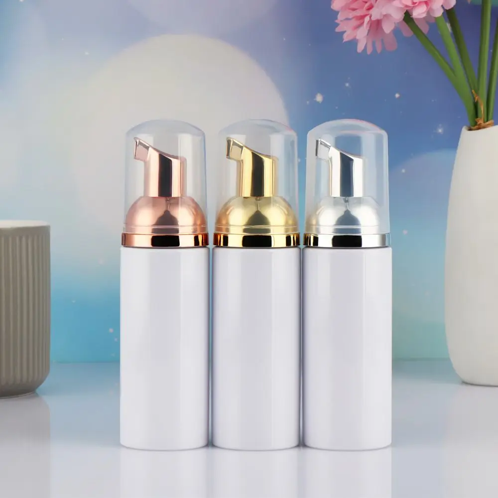 Plastic Foam Pump Container Rose Gold Cosmetic Bottle