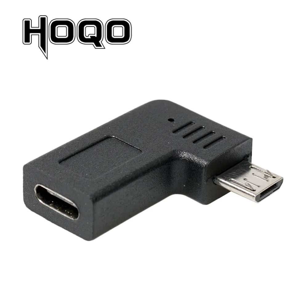 왼쪽 오른쪽 각도 마이크로 USB-유형-c 여성-마이크로 USB 남성 90도 유형 C 충전 데이터 어댑터 마이크로 USB USBC 변환기