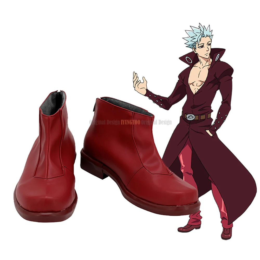 

The Seven Deadly Sins Fox's Sin of Greed Ban Red Boots Cosplay Nanatsu no Taizai Ban Cosplay Shoes Customized Boots
