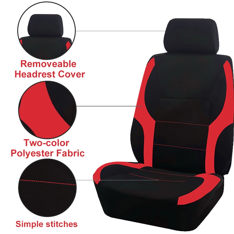 Polyester Sitzbezüge Für Auto Universal Auto Sitzbezüge Airbag Kompatibel  Fit Für Die Meisten Auto, Lkw, SUV, oder Van Stoff Tuch - AliExpress