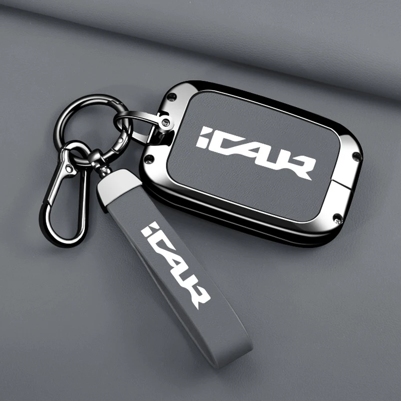 Chery ICAR Zinc Alloy Smart Keychain Case with Bluetooth Remote Control