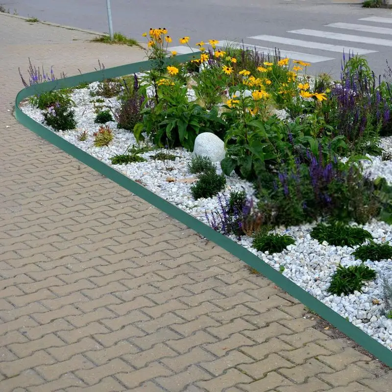 Green Edging Plastic Corrugated Garden Lawn Edge Gardening Isolation Strip Flower Flexible Lawn Fence For Backyard Driveway