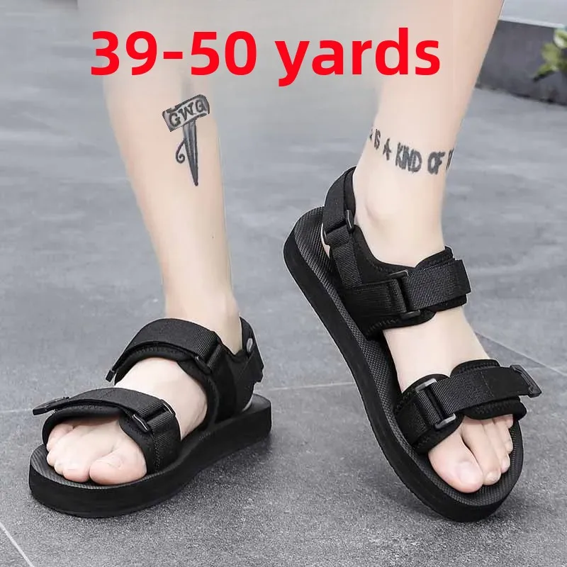 Men's Sandals Summer 45-50 Size Adjustable Lightweight Outer Wear Beach Shoes