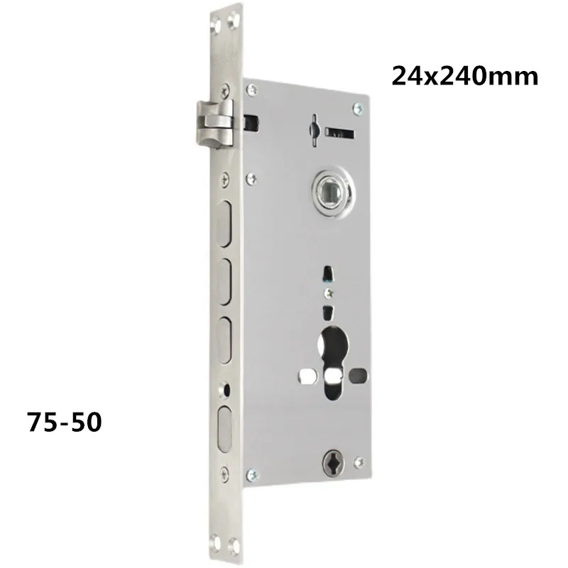 Door Lock Mini Padlock Locker Lock 24x240mm Universal Narrow Security Mortise Door Lock body Size 70*45MM 70*50 MM Mortise door Locks Accessories