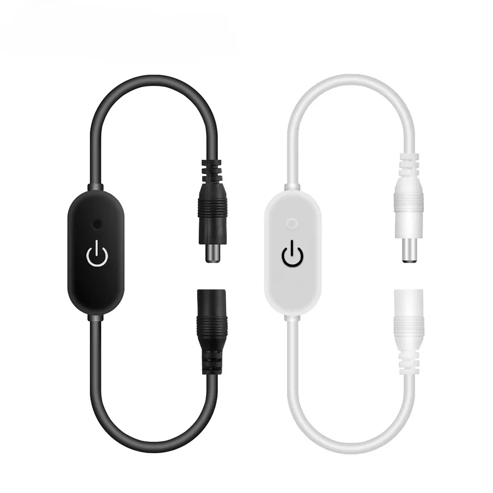 Led dimmer switch led dimmer controller smart dimmer switch lamp dimmer led strip switch led string dimmer power cords dimmer switch DC12V 5V 3A LED Tape Lights Touch Dimmer Switch Brightness Dimming Memory Function DC Plug For 5050 SMD COB LED Strip
