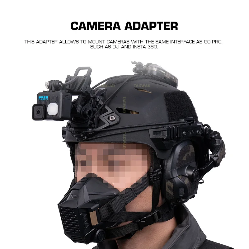 Support de casque tactique pour DJI Goggles 2 - Adaptateur FPV nylon à dégagement rapide