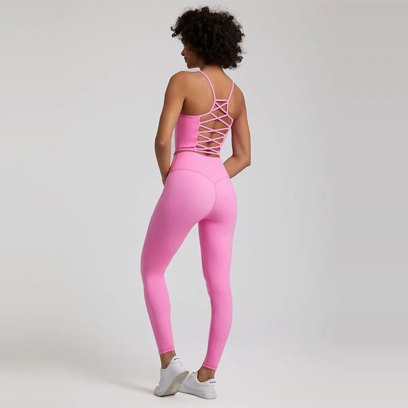 

Seamless Yoga Set Top Women Gym Clothes 2 Pieces Sports Suits High Waist Leggings Fitness Bra Set Summer Running Workout Outfit