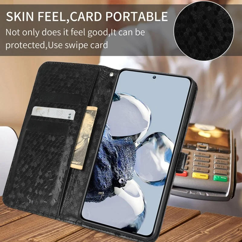 Deluxe Leather Magnetic Flip Cover with Lanyard and Wallet Stand Function