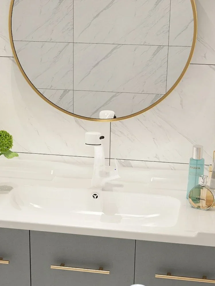 ~Nordic Light Luxury Bathroom Cabinet Combination Wash Basin Wash Ceramic Whole Washbin