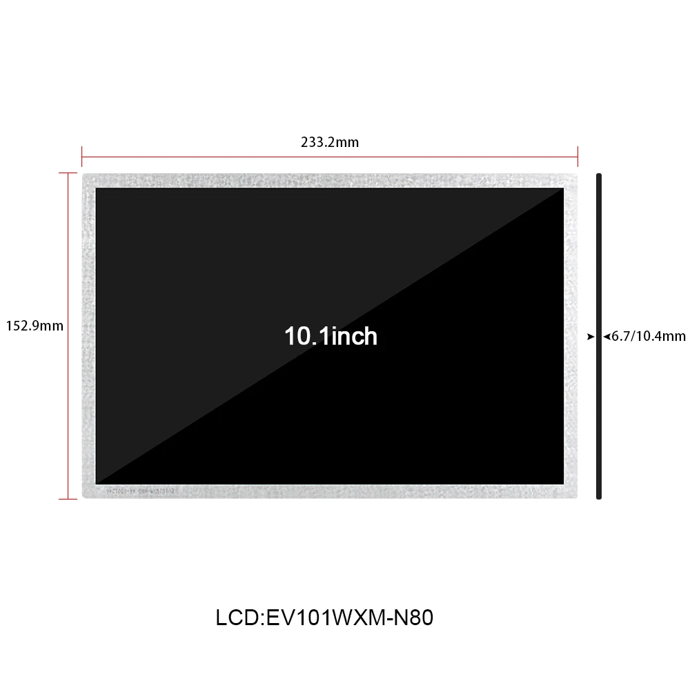Original 1280x800 IPS 10.1 Inch touvhscreen HDMI board LVDS 20P EV101WXM-N80 Industrial Monitor Adswork Panel TFT-LCD
