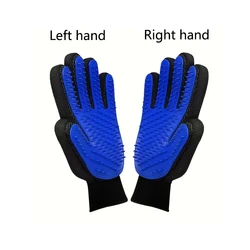 Pet Grooming Glove - Gentle & Efficient Hair Remover for Cats and Dogs (2 - Pack) (Blue - 2pcs)