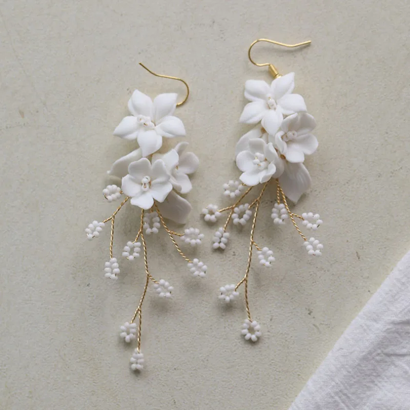 CZ Pear Drop Bridal Earrings Screw Back - Cassandra Lynne