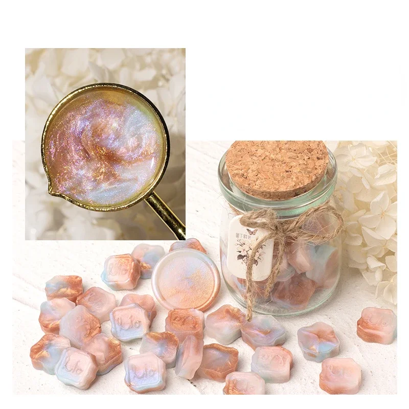Luxury Sealing Wax Particles Pearlescent Sparkling Wax Material DIY Greeting Card Invitation Decoration