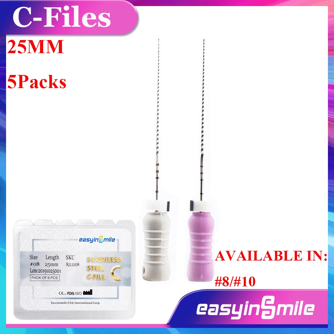 5packs(6pcs/pack) Dental Endodontic Root Canal Endo Cathterization File