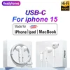 Cuffie originali per Apple iPhone 15 Pro Max In-Ear con microfono auricolare cablato per ipad Samsung Xiaomi 12 USB-C auricolari 1