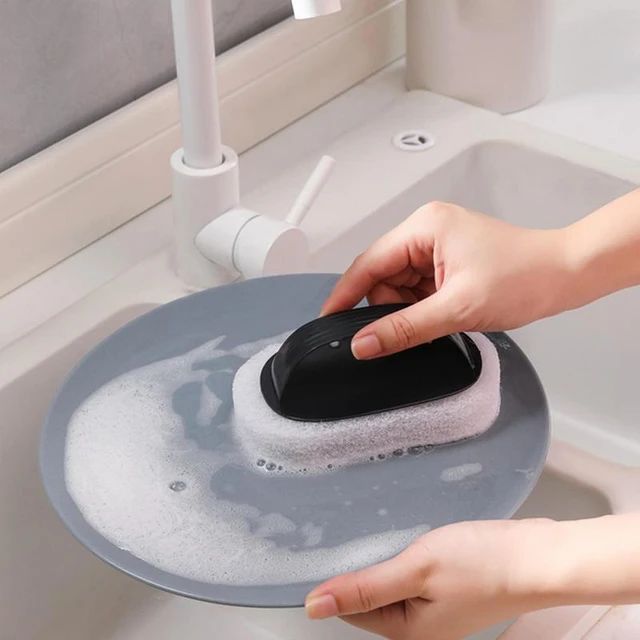 Handled Bathtub Brush For Bathroom Tiles, Kitchen Cleaning, Magic Sponge  Scrubbers