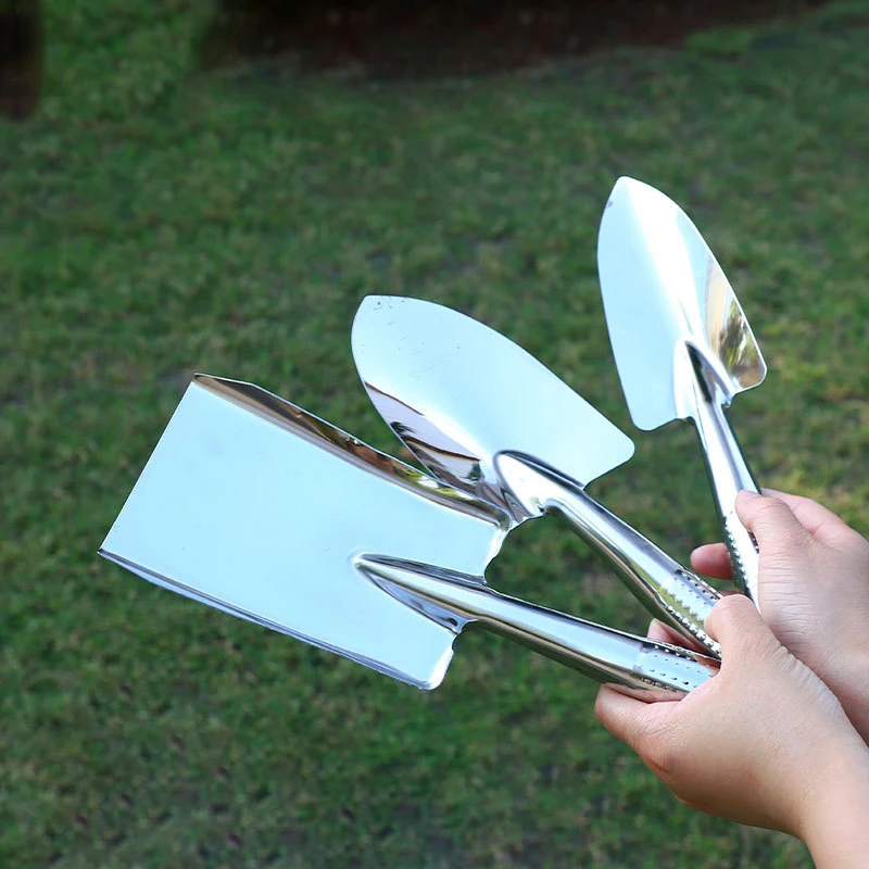 Multifunctional Ergonomic Garden Shovel Stainless Steel Universal Anti-corrosion Planting Shovel for Yard Household Supplies