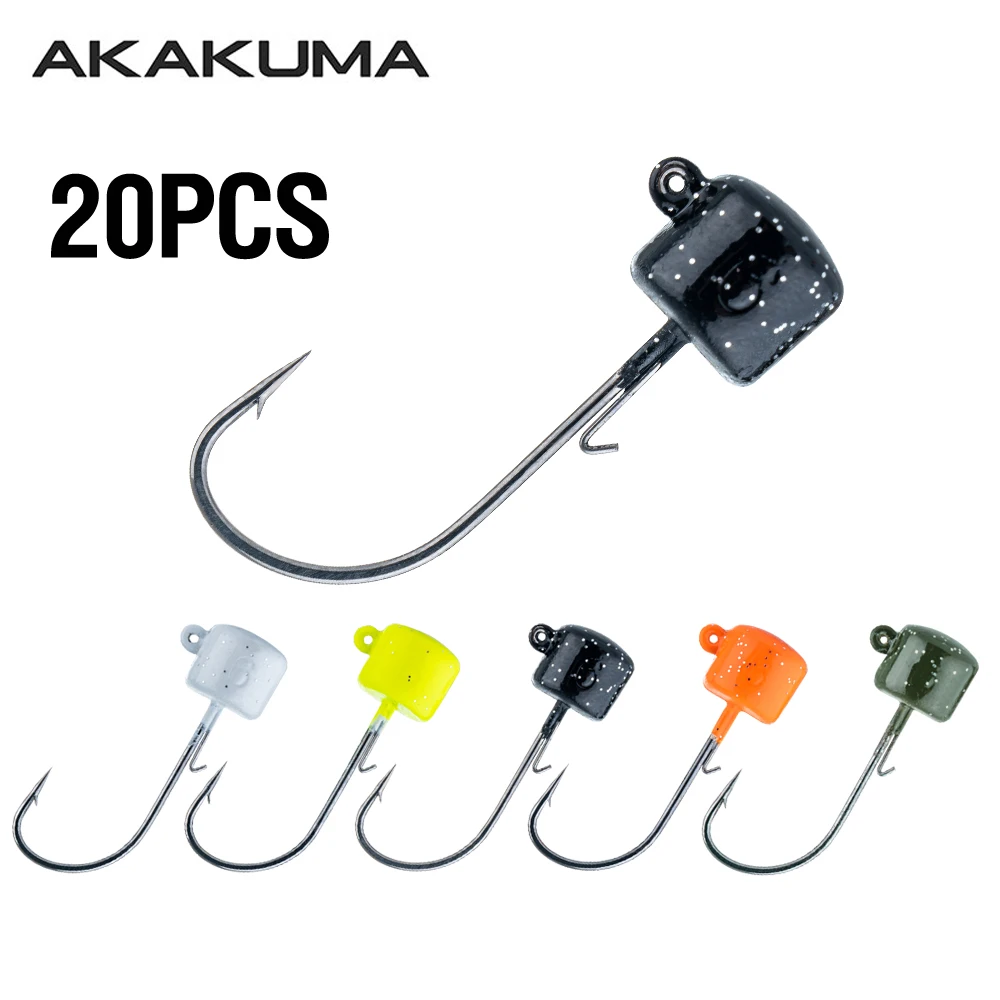 20 hameçons jig Ned colorés tête champignon 1.8g-6g pour leurres souples pêche précise