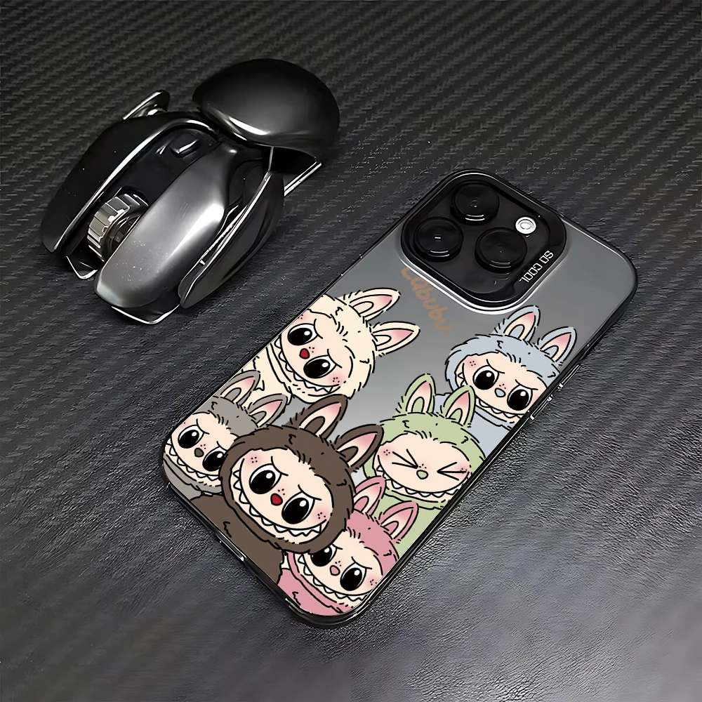 Kawaii Labubu Phone Case – Cute Candy Matte Shockproof Cover for iPhone 16 15 14 13 12 11 Pro Max X XR XS Max 8 7 Plus 4